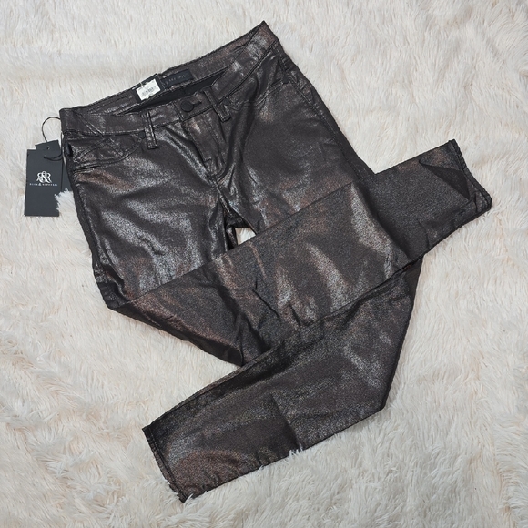 Rock & Republic Denim - Rock & Republic Shiny Metallic "Kashmiere" Skinny Jeans Size 8 NWT